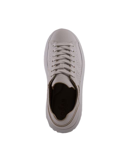 Sneakers H-Stripes in pelle martellata Bianco HOGAN | HXW6450FJ50 KCOB001